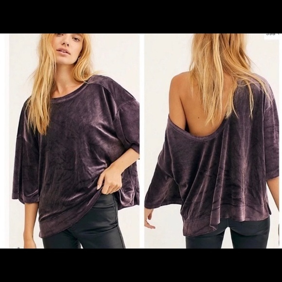 Free People Tops - Free People Valerie Velour Top purple